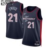 Maillot Basket Enfant Philadelphia 76ers Joel Embiid 2023-24 Nike City Edition Navy Swingman